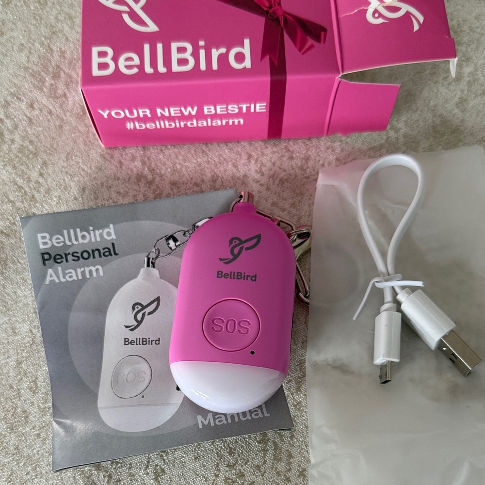 Ellbi Pink SOS Personal Alarm Keychain